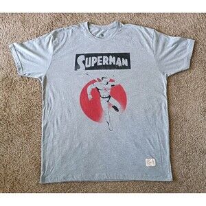 Superman Man Of Steel T-Shirt Men's XL Gray Short Sleeve
